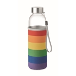 Garrafas de vidro com manga de neoprene 500ml Downtown cor multicolor segunda vista