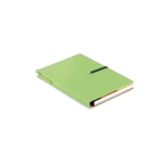 Completo set de caderno promocional A5 cor verde segunda vista