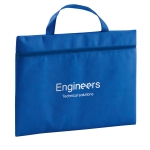 Bolsa para documentos barata em non-woven 80 g/m2 Budget cor azul real imagem com logo