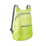 Mochilas dobráveis com ripstop e bolso frontal Basic Fold cor verde-claro