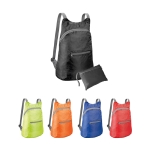 Mochilas dobráveis com ripstop e bolso frontal Basic Fold varias cores