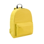 Mochila com três áreas de impressão cor amarelo