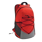 Mochila de viagem com bolsos de rede e alças acolchoadas Trekking cor vermelho