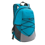 Mochila de viagem com bolsos de rede e alças acolchoadas Trekking cor azul-claro