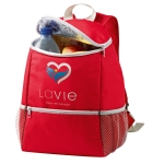 Mochila térmica personalizável com logo cor vermelho imagem com logo 4