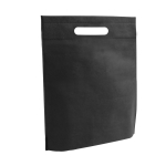 Saco económico non-woven com asa vazada 80 g/m2 Minimart cor preto