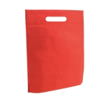 Saco económico non-woven com asa vazada 80 g/m2 Minimart cor vermelho