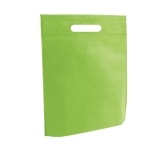 Saco económico non-woven com asa vazada 80 g/m2 Minimart cor verde-claro