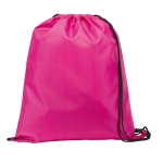 Mochila com cordas personalizável clássica 210D Midtown cor cor-de-rosa primeira vista