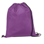 Mochila com cordas personalizável clássica 210D Midtown cor roxo