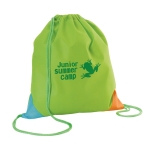 Saco-mochila personalizado para criança non-woven 80 g/m² KidsTrend cor verde-claro imagem com logo