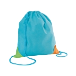 Saco-mochila personalizado para criança non-woven 80 g/m² KidsTrend cor azul-claro