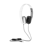 Auriculares dobráveis ??quadrados com fio para publicidade Pure cor branco