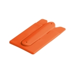 Porta-cartões com suporte para smartphone cor cor-de-laranja
