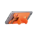 Porta-cartões com suporte para smartphone cor cor-de-laranja terceira vista