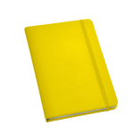 Caderno de capa dura personalizável com logo cor amarelo