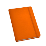 Caderno de capa dura personalizável com logo cor cor-de-laranja