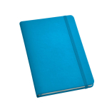 Caderno de capa dura personalizável com logo cor azul-claro