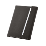 Caderno exclusivo com fecho de aba, folhas A5 lisas Executive cor preto