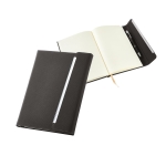 Caderno exclusivo com fecho de aba, folhas A5 lisas Executive varias cores