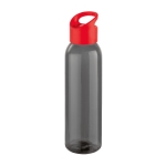 Elegante garrafa corporativa de plástico de cor preta 600ml Dark cor vermelho