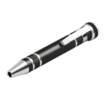 Minichave de fendas de metal com 8 chaves Metalpen cor preto terceira vista