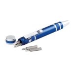 Minichave de fendas de metal com 8 chaves Metalpen cor azul real terceira vista