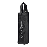 Saco para 1 garrafa em non-woven cor preto imagem com logo