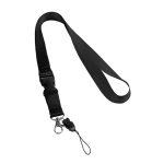 Lanyard personalizável em poliéster (2cm) cor preto