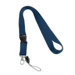 Lanyard personalizável em poliéster (2cm) cor azul