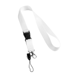 Lanyard personalizável em poliéster (2cm) cor branco