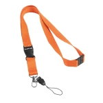 Lanyard com fecho de segurança (2cm) cor cor-de-laranja