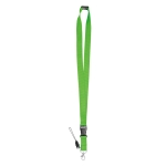 Lanyard de poliéster de 2 cm com fecho de segurança Doubleclip Extra cor verde-claro primeira vista