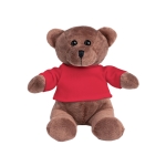 Urso de peluche com t-shirt personalizável cor vermelho primeira vista