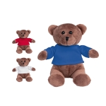 Urso de peluche com t-shirt personalizável varias cores