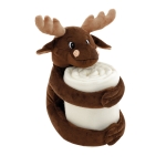 Manta polar com peluche em forma de alce para crianças Moose cor multicolor