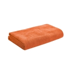 Toalha de praia em microfibra para clientes cor cor-de-laranja