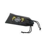 Bolsas personalizadas para óculos de sol non-woven com fecho Protect cor preto imagem com logo