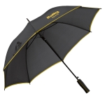 Guarda-chuva automático preto com rebordo colorido ø104 Rainstorm cor amarelo imagem com logo