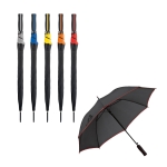 Guarda-chuva automático preto com rebordo colorido ø104 Rainstorm varias cores