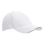 Boné personalizado algodão penteado e fivela de metal Cottonclub cor branco