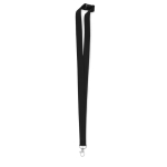 Lanyard personalizado de 2 cm com fecho de segurança BasicStyle Plus cor preto