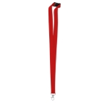 Lanyard personalizado de 2 cm com fecho de segurança BasicStyle Plus cor vermelho