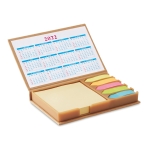 Conjunto de secretária com etiquetas de cores e calendário Calendar cor bege oitava vista