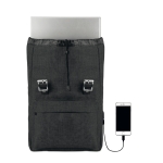 Mochila portátil de 15'', porta USB e alças decorativas San Francisco cor preto segunda vista