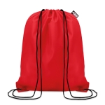 Saco-mochila promocional de plástico reciclado Urban Recycled cor vermelho