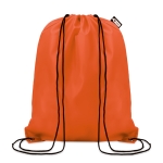 Saco-mochila promocional de plástico reciclado Urban Recycled cor cor-de-laranja