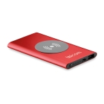 Carregador sem fio e powerbank 4.000 mAh Powercard Chargepad cor vermelho vista principal