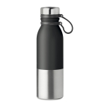 Garrafa térmica personalizada antigotas bicolor 600ml DoubleTwist cor preto