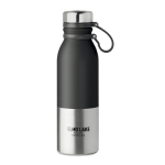 Garrafa térmica personalizada antigotas bicolor 600ml DoubleTwist cor preto vista principal